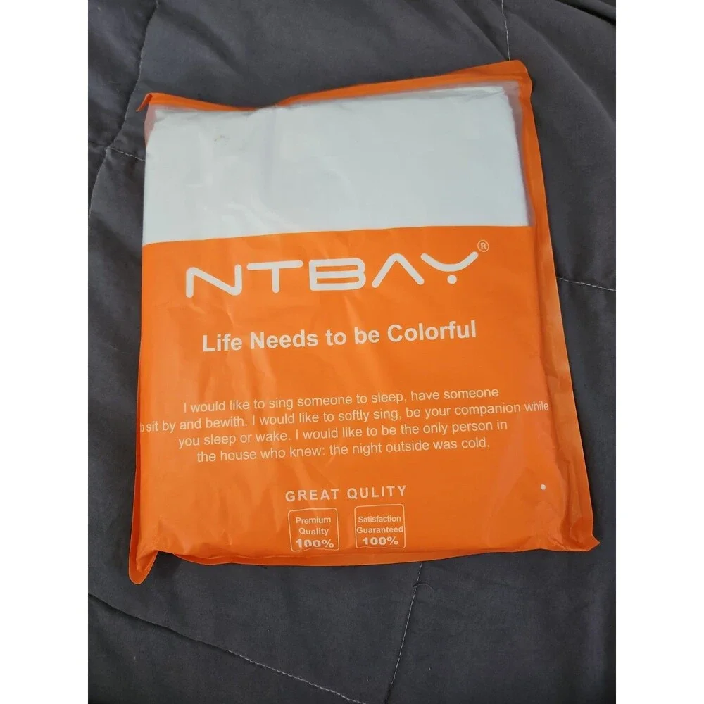 New In Package NTBAY Microfiber Twin Flat Top Sheet White